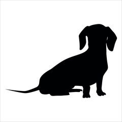 Black Animal Dog Silhouettes Vector illustration