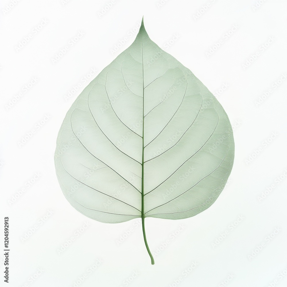 Leinwandbilder delicate translucent leaf showcasing intricate vein patterns against a plain background. generative 