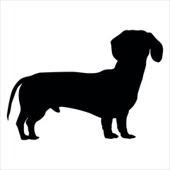 Black Animal Dog Silhouettes Vector illustration