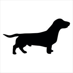 Black Animal Dog Silhouettes Vector illustration