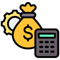 Cost Control Outline Color Icon