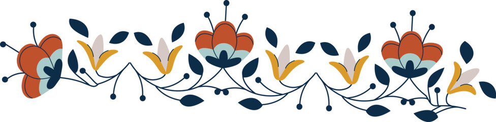 Hand Drawn Floral Pattern Line