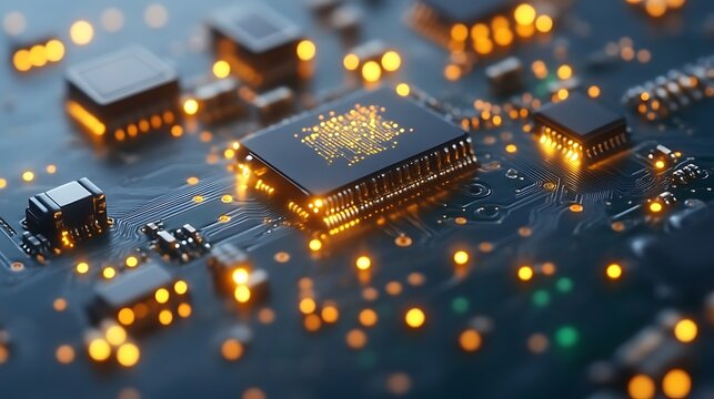 Illuminated Microchip Circuit Board Technology