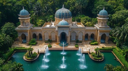 Obraz premium Majestic Malaysian Palace: An Architectural Marvel