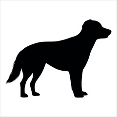 Black Animal Dog Silhouettes Vector illustration