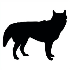 Black Animal Dog Silhouettes Vector illustration