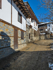 Winter view of Village of Leshten, Bulgaria