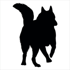 Black Animal Dog Silhouettes Vector illustration