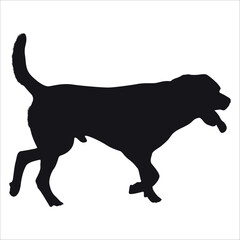 Black Animal Dog Silhouettes Vector illustration