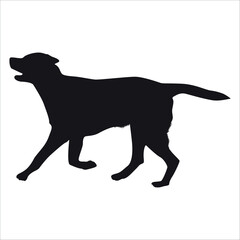 Black Animal Dog Silhouettes Vector illustration