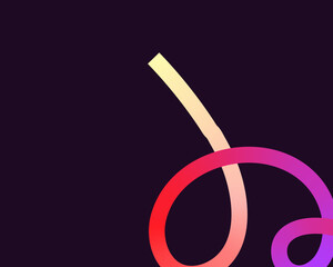 bright, neon squiggle shapes with smooth curves and loops. vivid colors transition through seamless gradients, blending hues like pink, blue, green, and orange, creating a playful, dynamic effect.