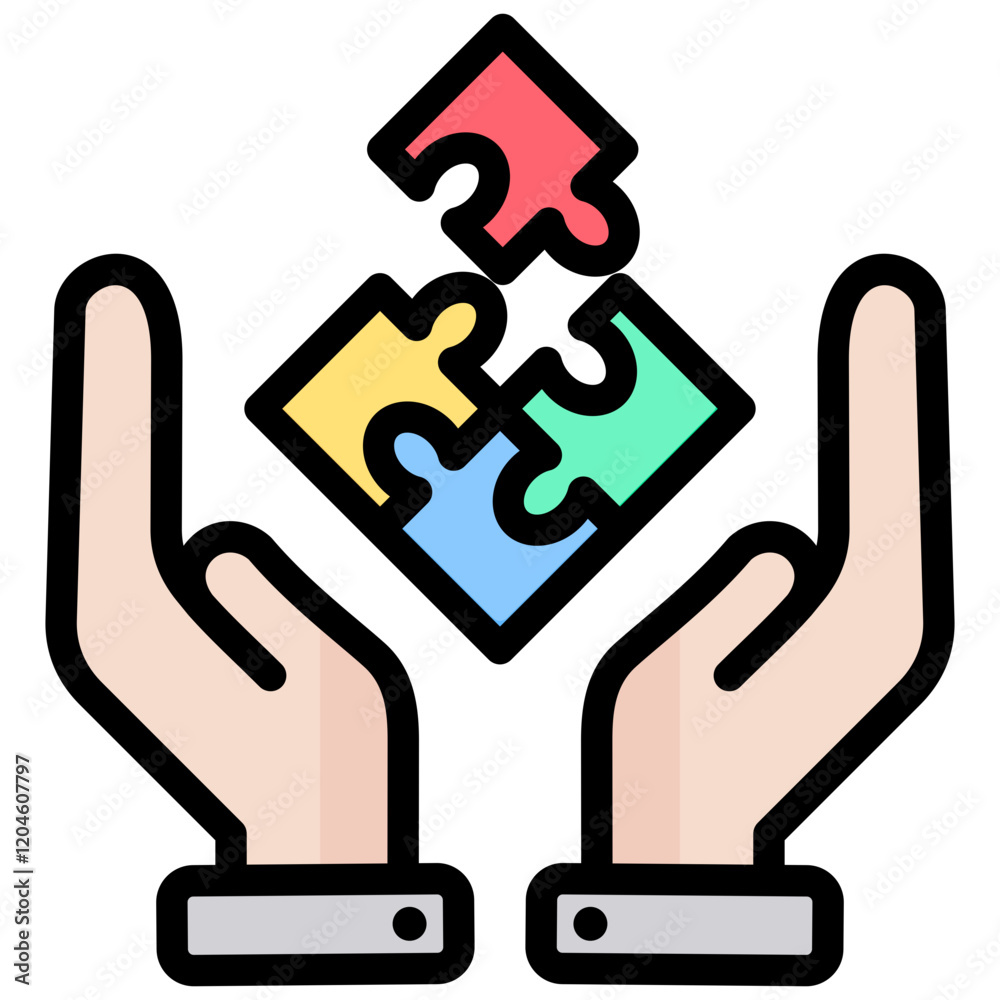 Poster Problem Solving Outline Color Icon