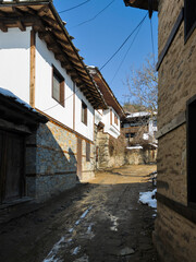 Winter view of Village of Leshten, Bulgaria