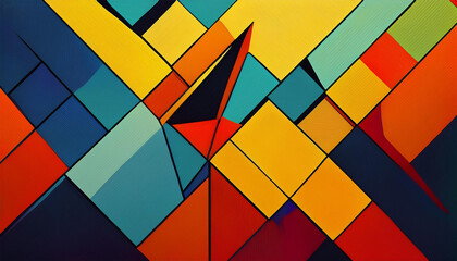 Fototapeta premium abstract geometric shape colors background