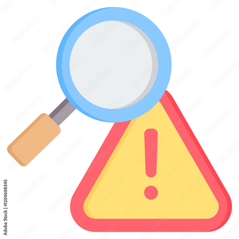 Poster problem identification flat icon