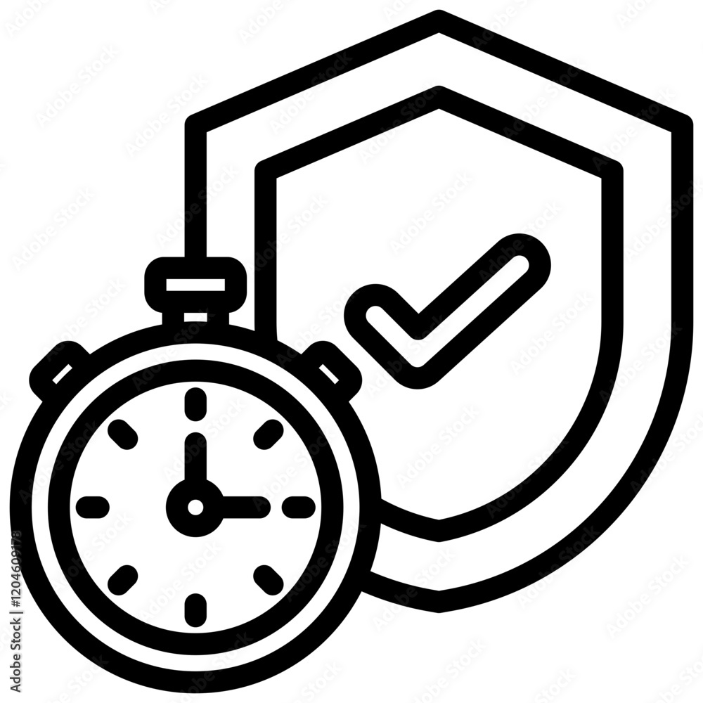 Poster promptness outline icon