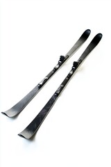 Closeup view of skis in skiing season