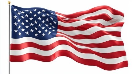 Fototapeta premium American Flag Waving in the Wind Patriotism Symbol National Pride USA Banner