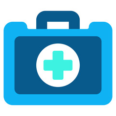 Obraz premium Compact First Aid Kit Icon for Health and Safety