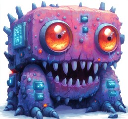 Chibi monster fantasy character