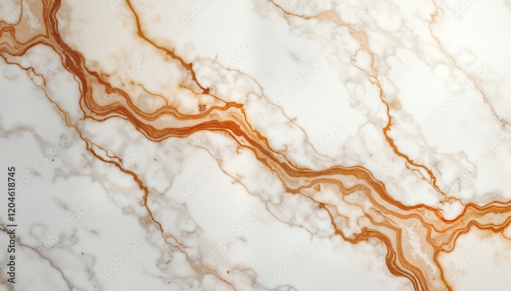Poster abstract marble pattern with soft brown veins on white background. elegant stone-like material ideal