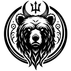 Bear demon silhouette