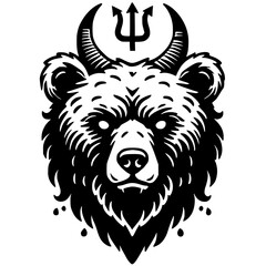 Bear demon silhouette