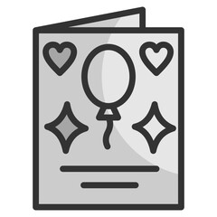 Birthday Card  Icon Element For Design