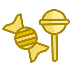 Candy  Icon Element For Design