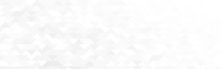 Triangle background. White minimal texture for website, brochure, banner. Neutral abstract mosaic. Geometric wallpaper with light gradient. Smooth triangular template. Vector illustration.