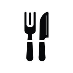 Fork and knife icon logo design template isolated illustration