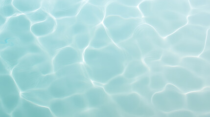 Clear turquoise water with gentle ripples and reflections creates serene atmosphere.