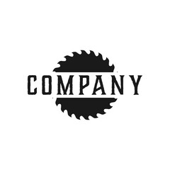 saw blade vector design,carpentry tool logo design,vintage,badge,editable design

