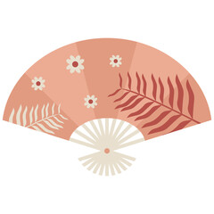 traditional hand fan vector
