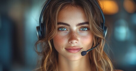 Stressed Asian Female Hotline Operator in Headset Providing Emotional Support Counseling in Call Center Office