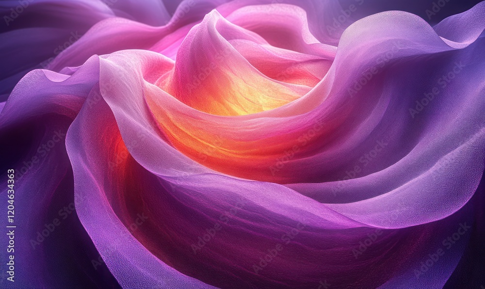 Aufkleber abstract geometric background with swirling purple shapes soft light minimalist design