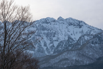 冬の戸隠連峰　西岳