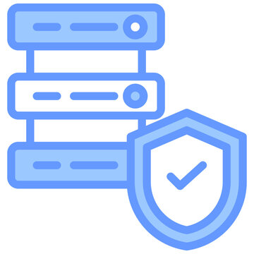 Data Secure Blue Icon