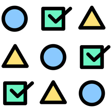 Stratified Sampling Outline Color Icon