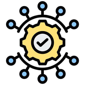 Data Preparation Outline Color Icon