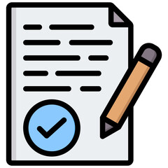 Informed Consent Outline Color Icon