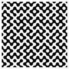 Seamless Abstract Black and White Harmonic Geometric Pattern Design Tile