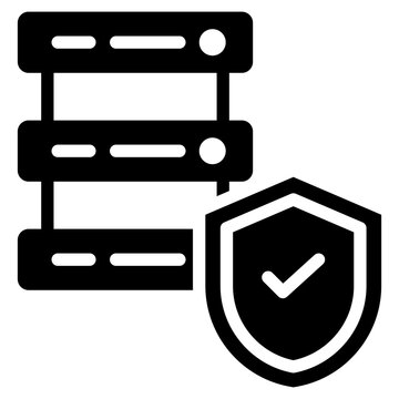 Data Secure Glyph Icon