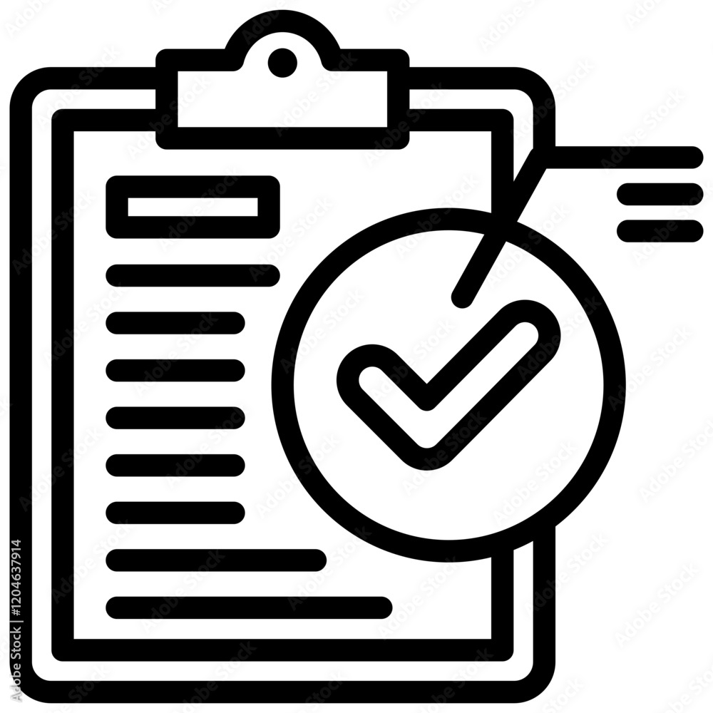 Poster Data Validation Outline Icon