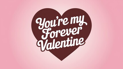 A heartfelt design featuring a romantic message in a stylized heart shape.