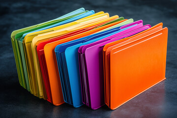 Vibrant Collection of Document Folders with Fresh and Colorful Designs for Office Organization