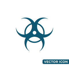 Simple  Radiation Icon Design Template 