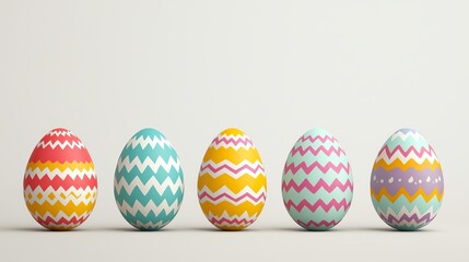 Fototapeta premium Festive Easter eggs with symbolic motifs, meaningful and celebratory