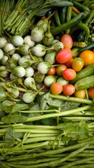 Fresh vegetables for cooking. Vegetables contain dietary fiber that helps cleanse the intestines.