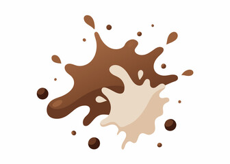 chocolate splash isolated on white